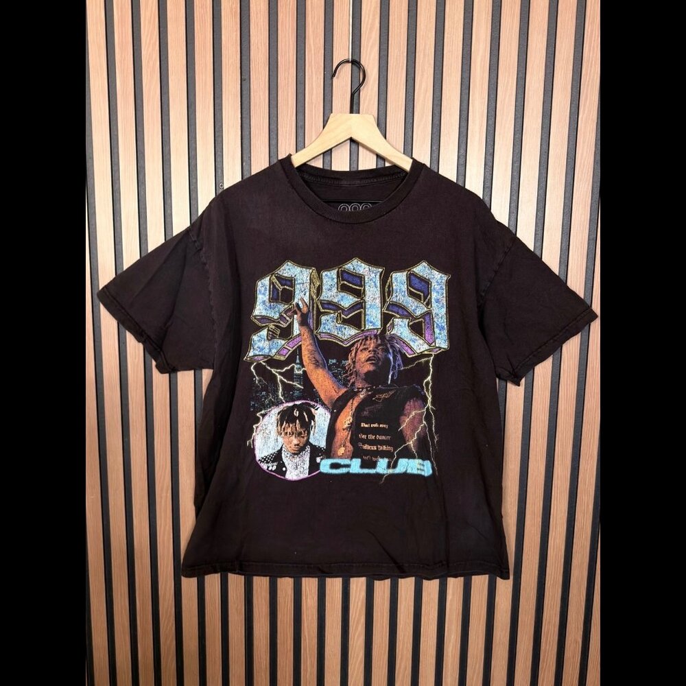 999 Club T Shirt XL Mens Black Short Sleeve Crewneck Graphic Tee Juice Wolrd